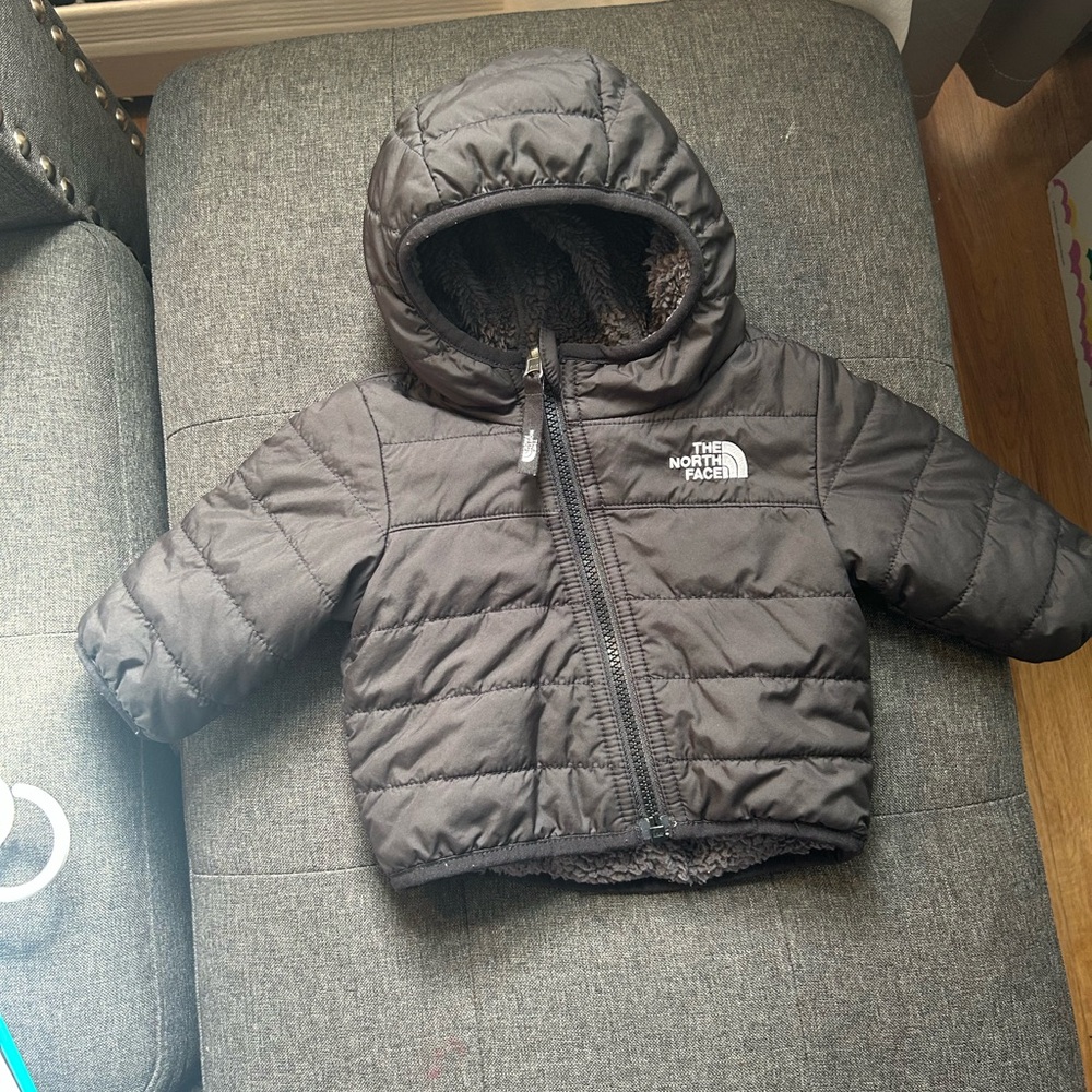 The North Face Charcoal Fleece-Lined Jacket